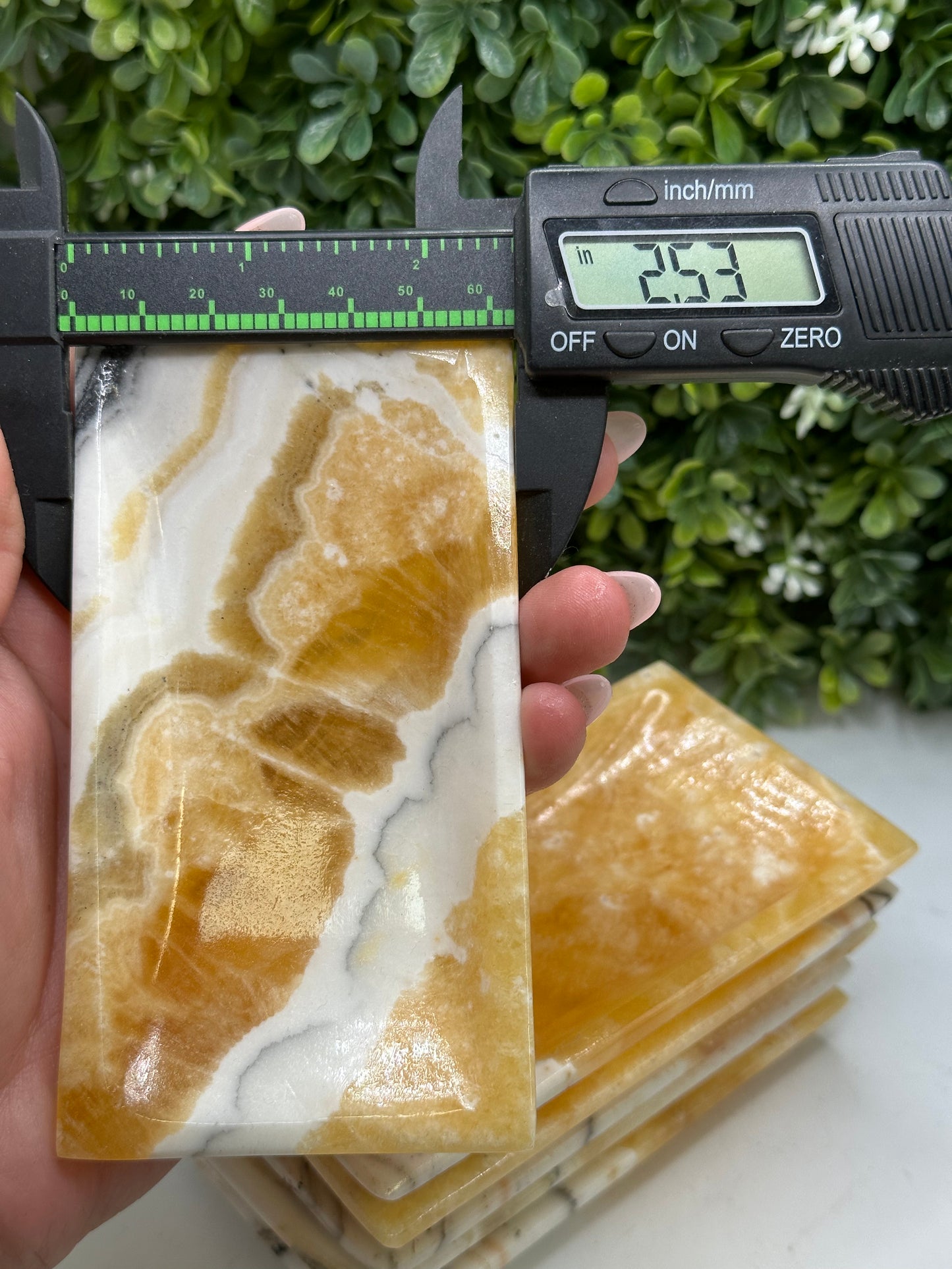 Orange calcite bowl
