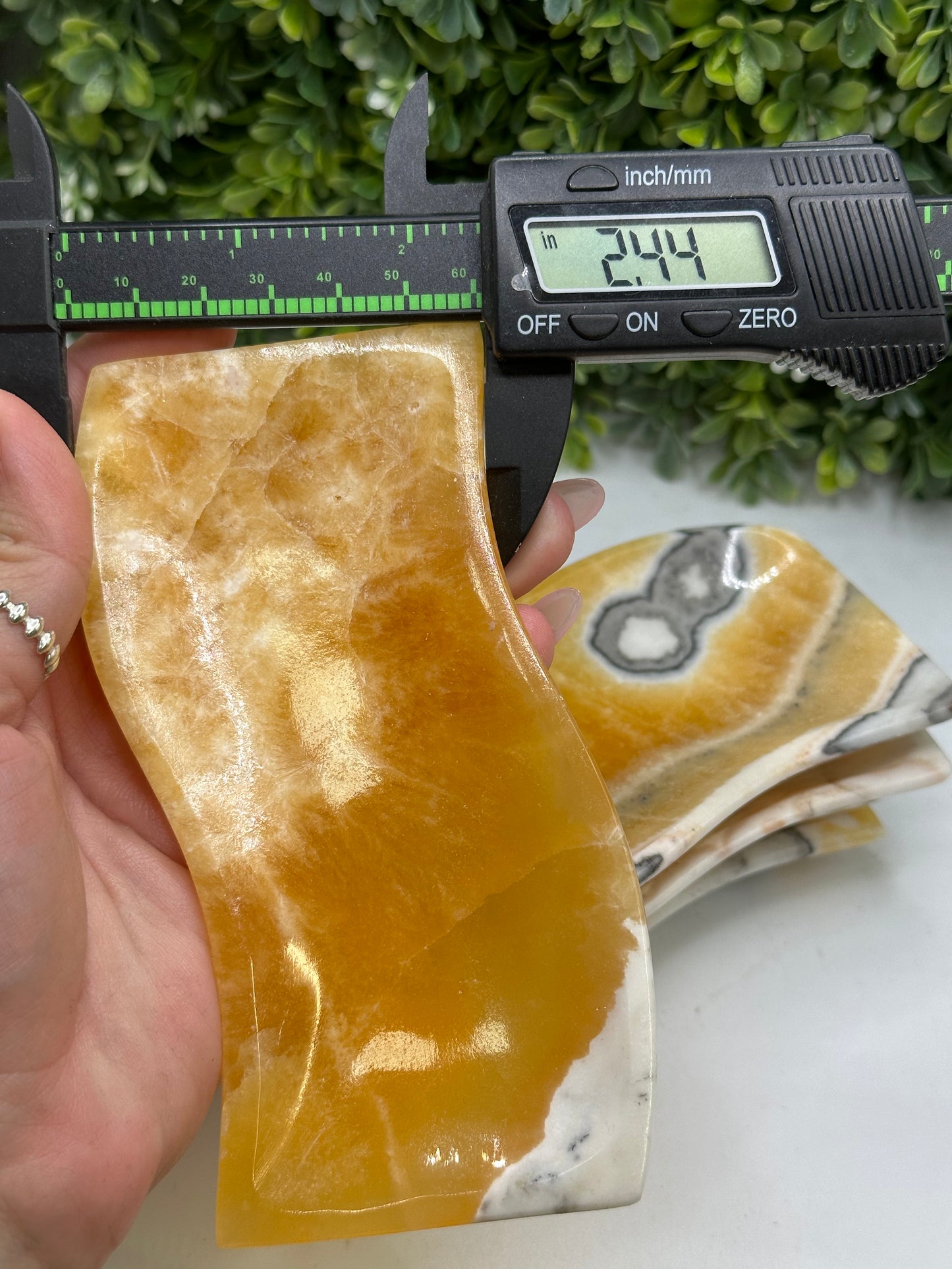 Orange calcite Bowls
