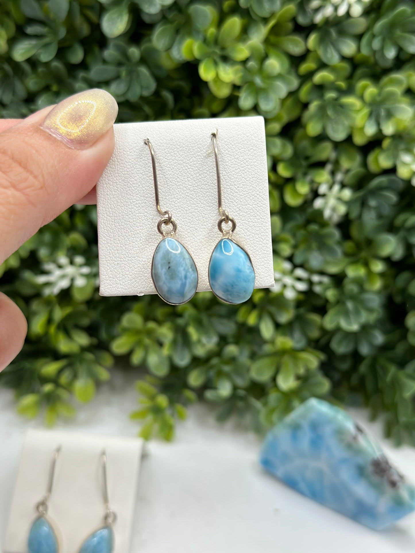 Larimar Crystal Earrings S925