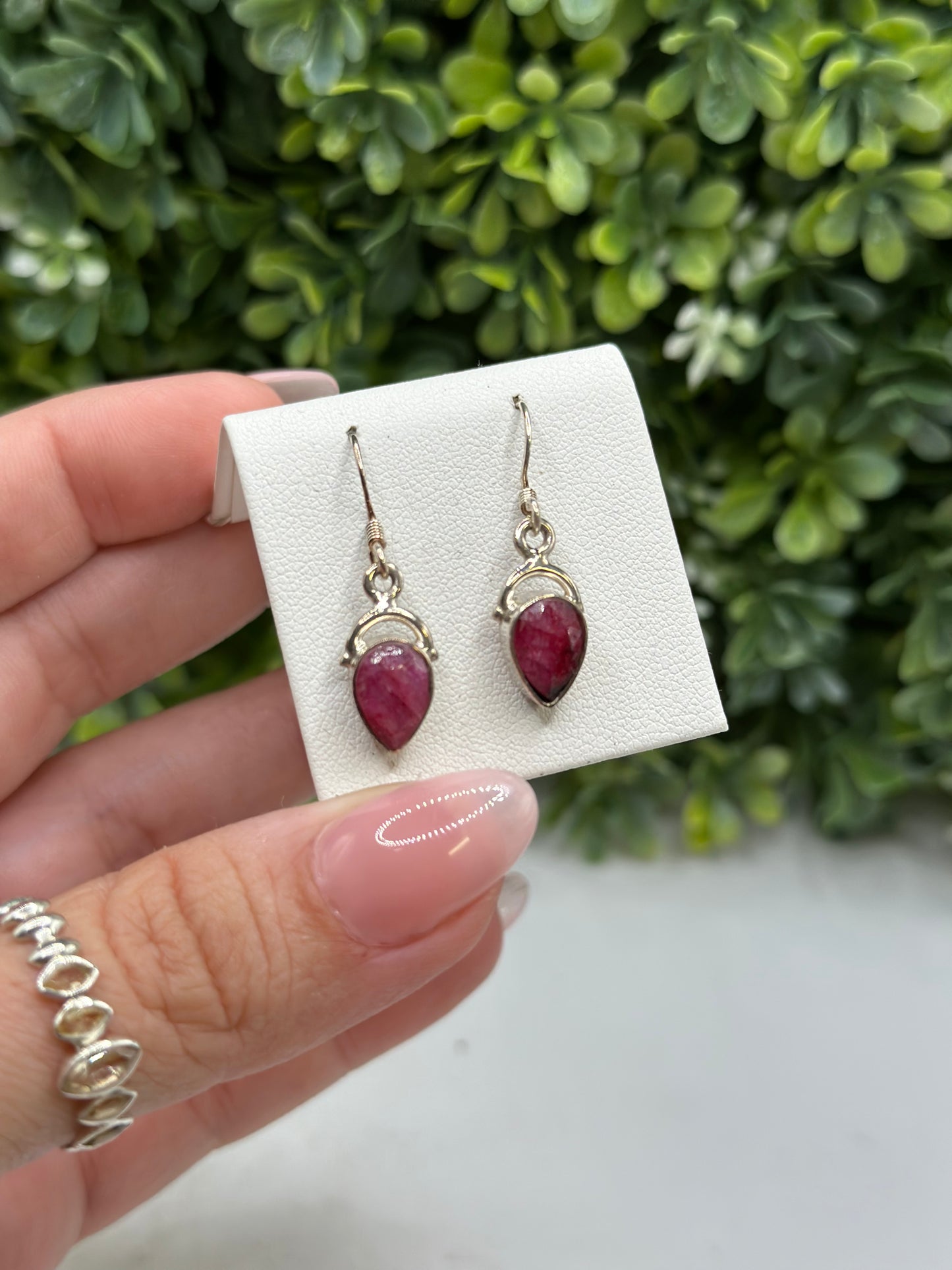 Ruby Earrings in S925 setting