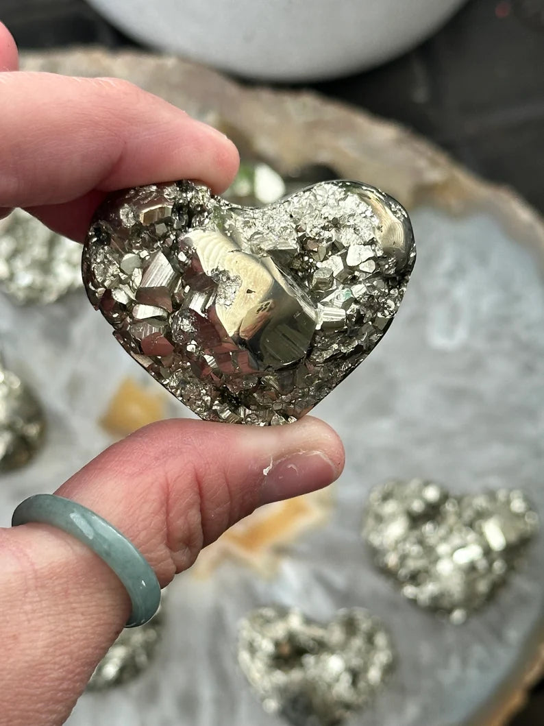 Pyrite Hearts from Peru