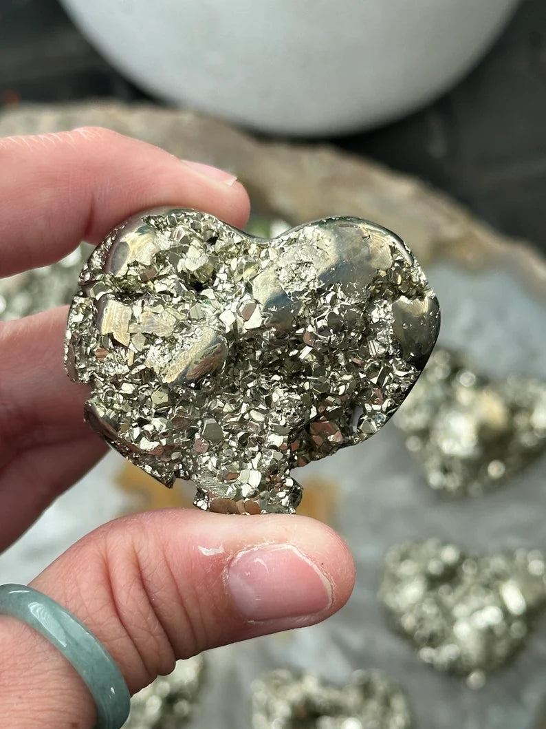 Pyrite Hearts from Peru