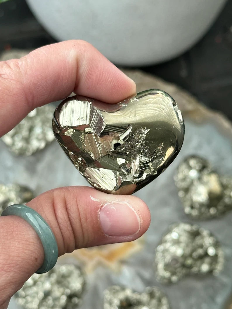 Pyrite Hearts from Peru