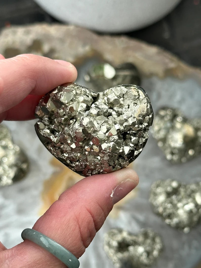 Pyrite Hearts from Peru