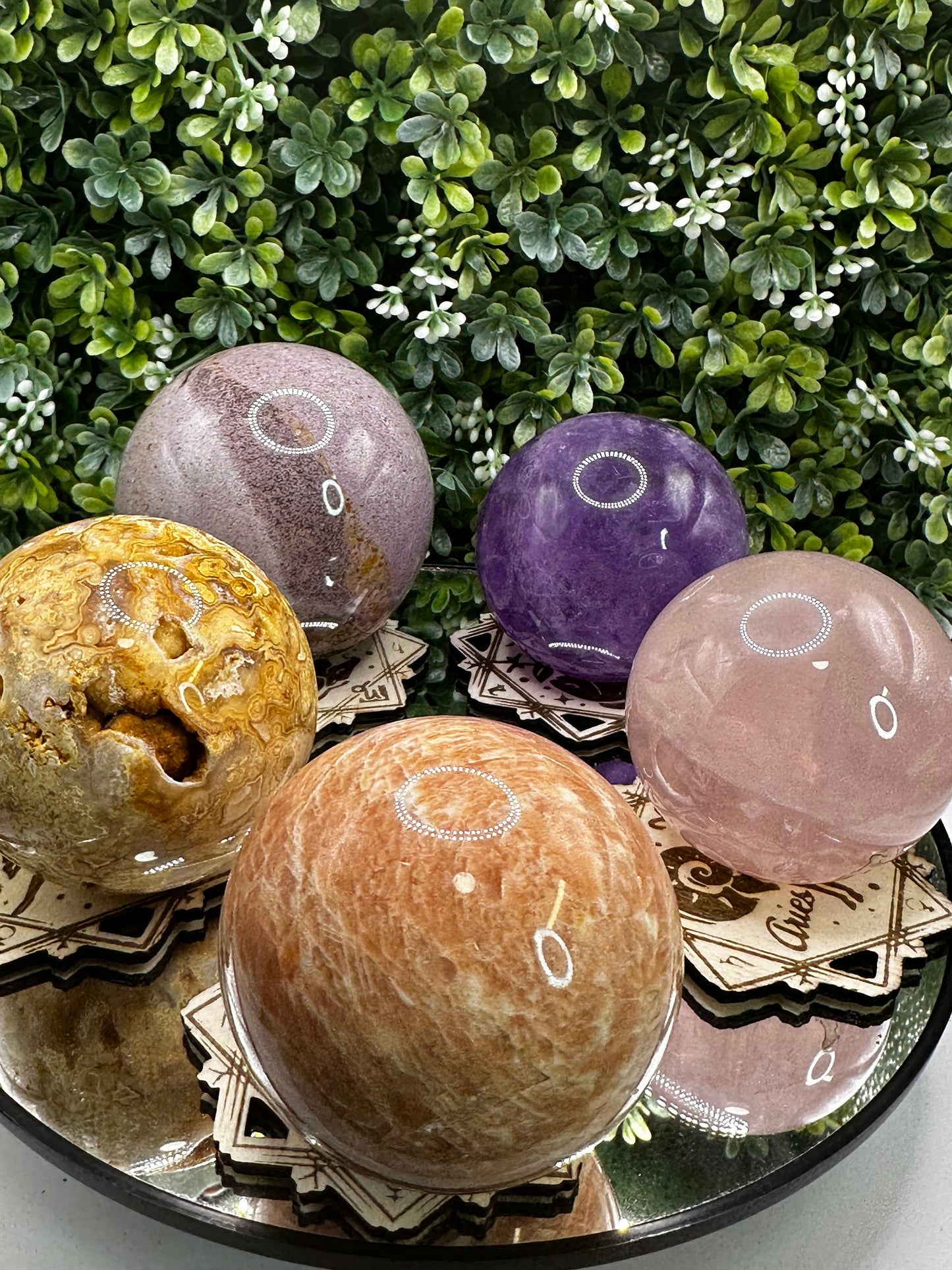 Wooden Zodiac Sphere Holders