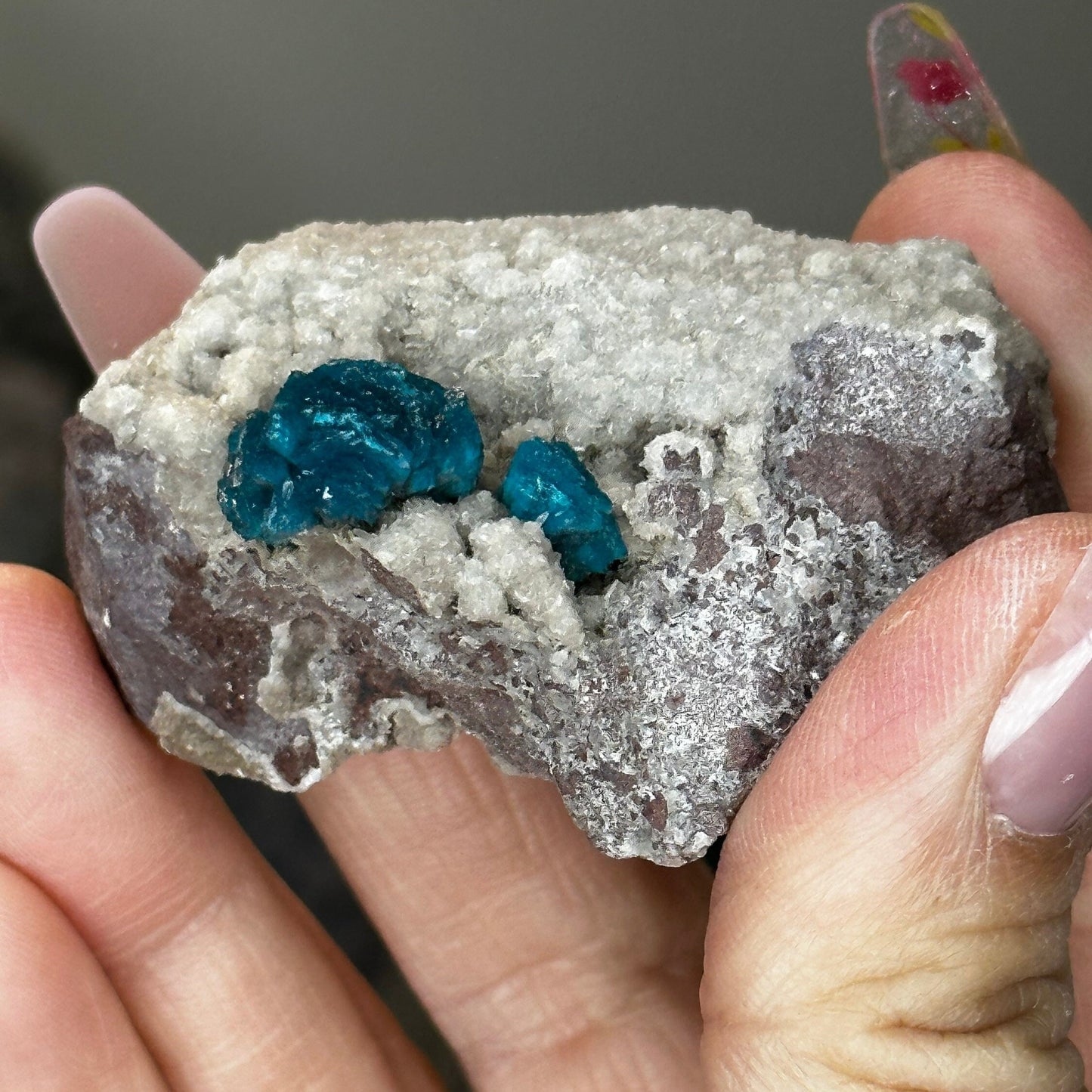Natural Blue Cavansite Flower Cluster – Collector’s Mineral from India