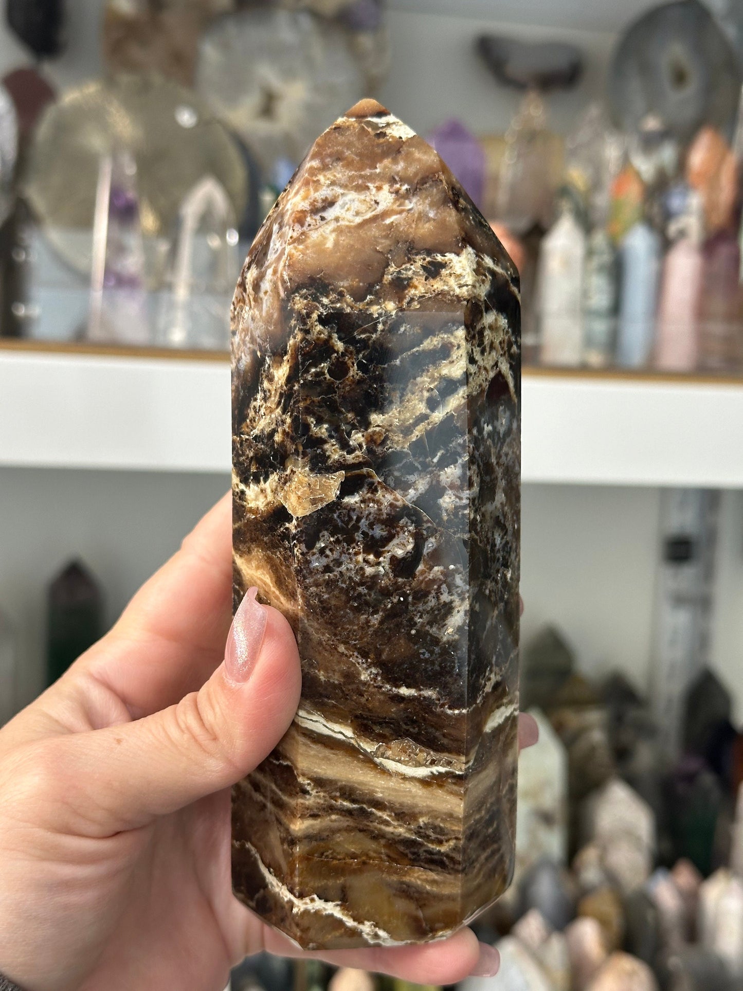 Chocolate Calcite tower