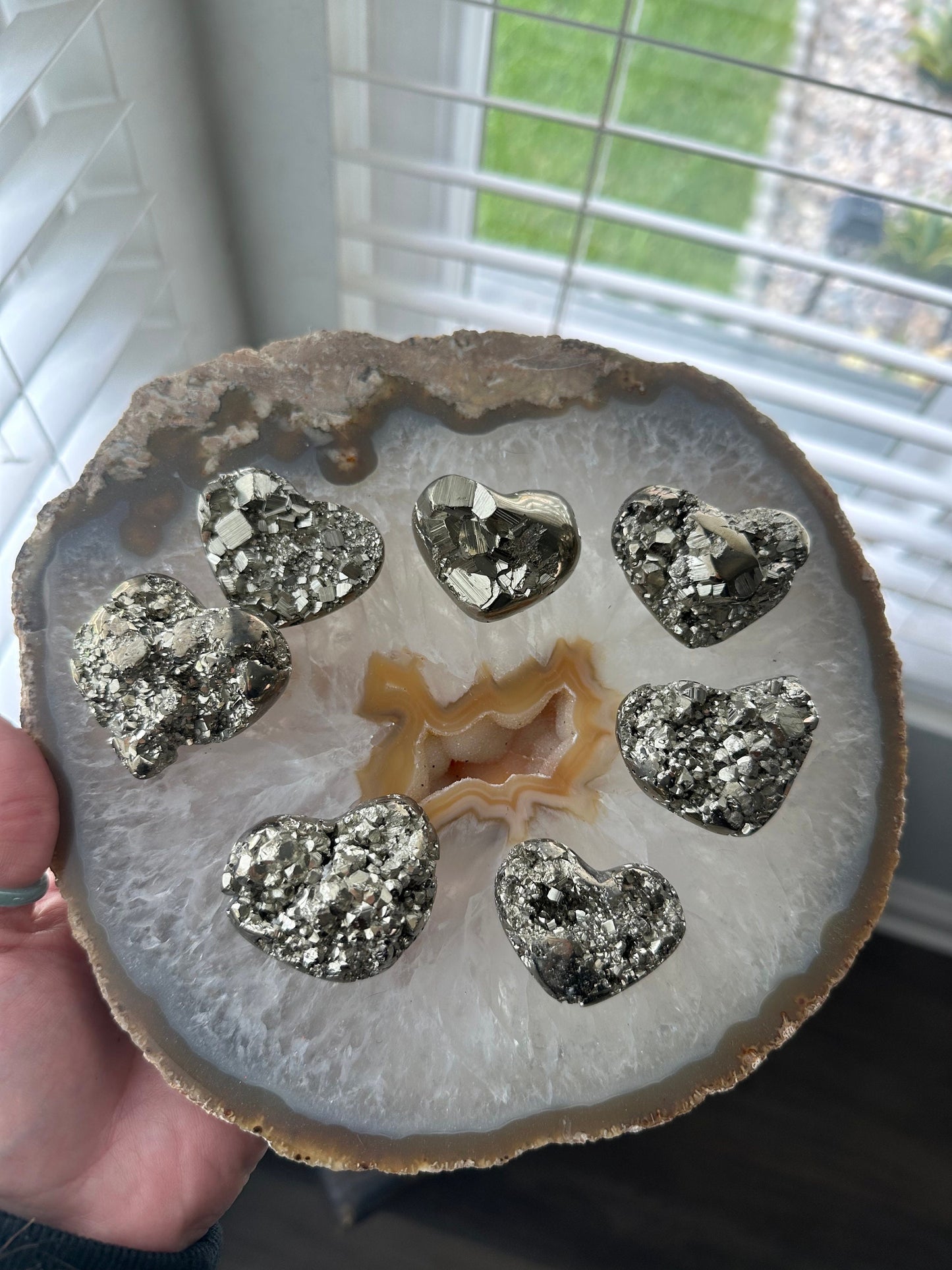 Pyrite Hearts from Peru