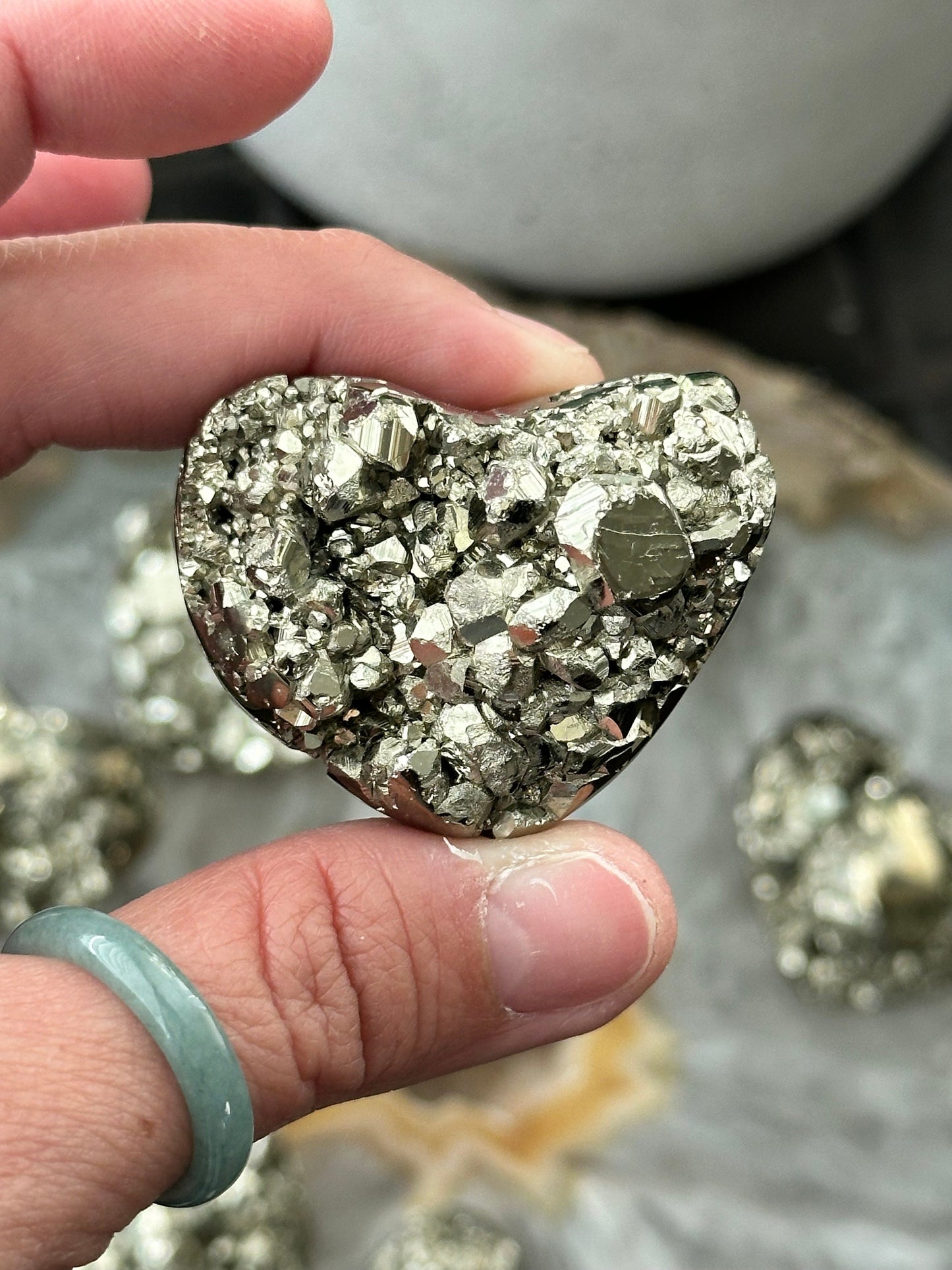 Pyrite Hearts from Peru