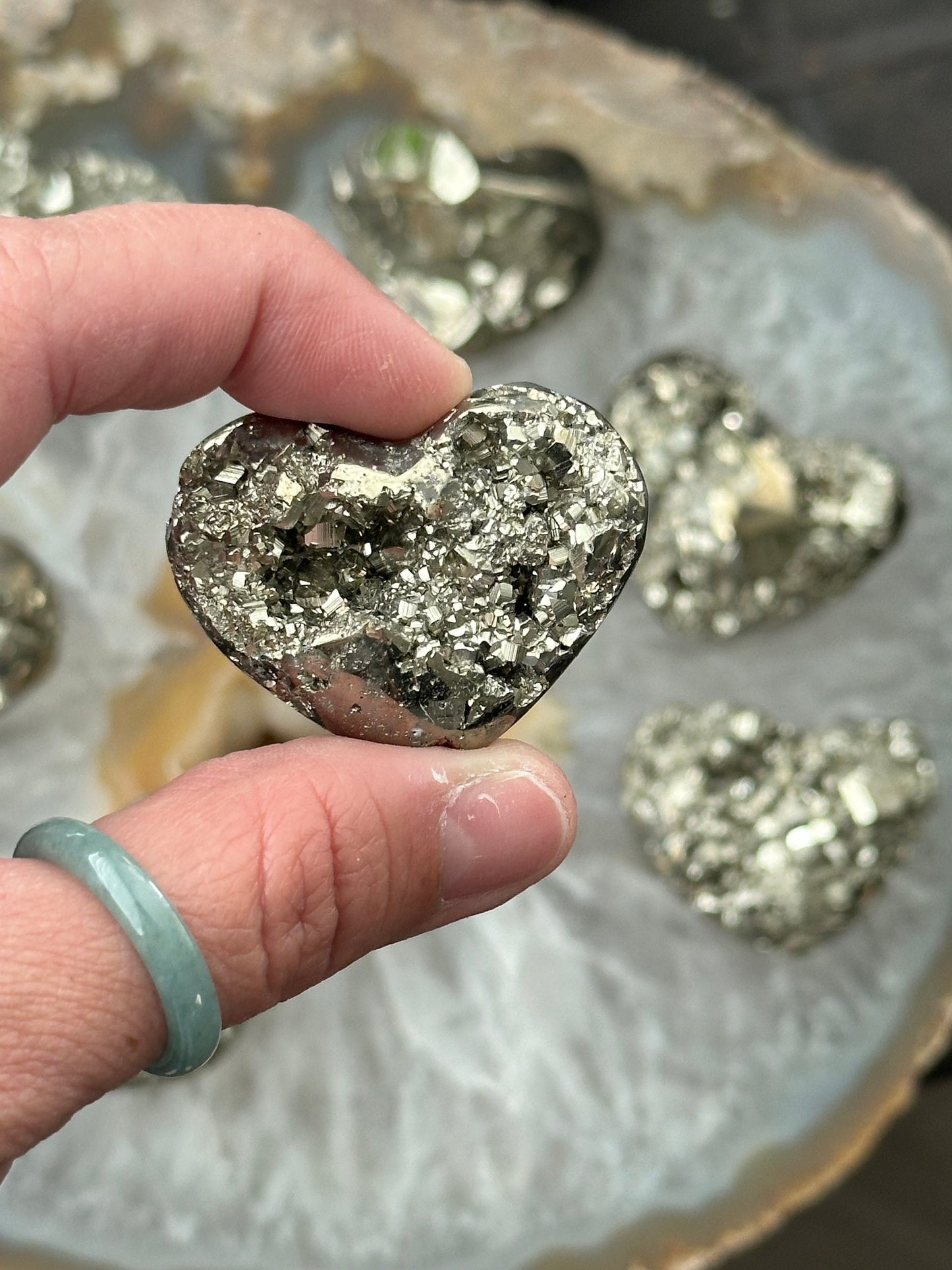Pyrite Hearts from Peru