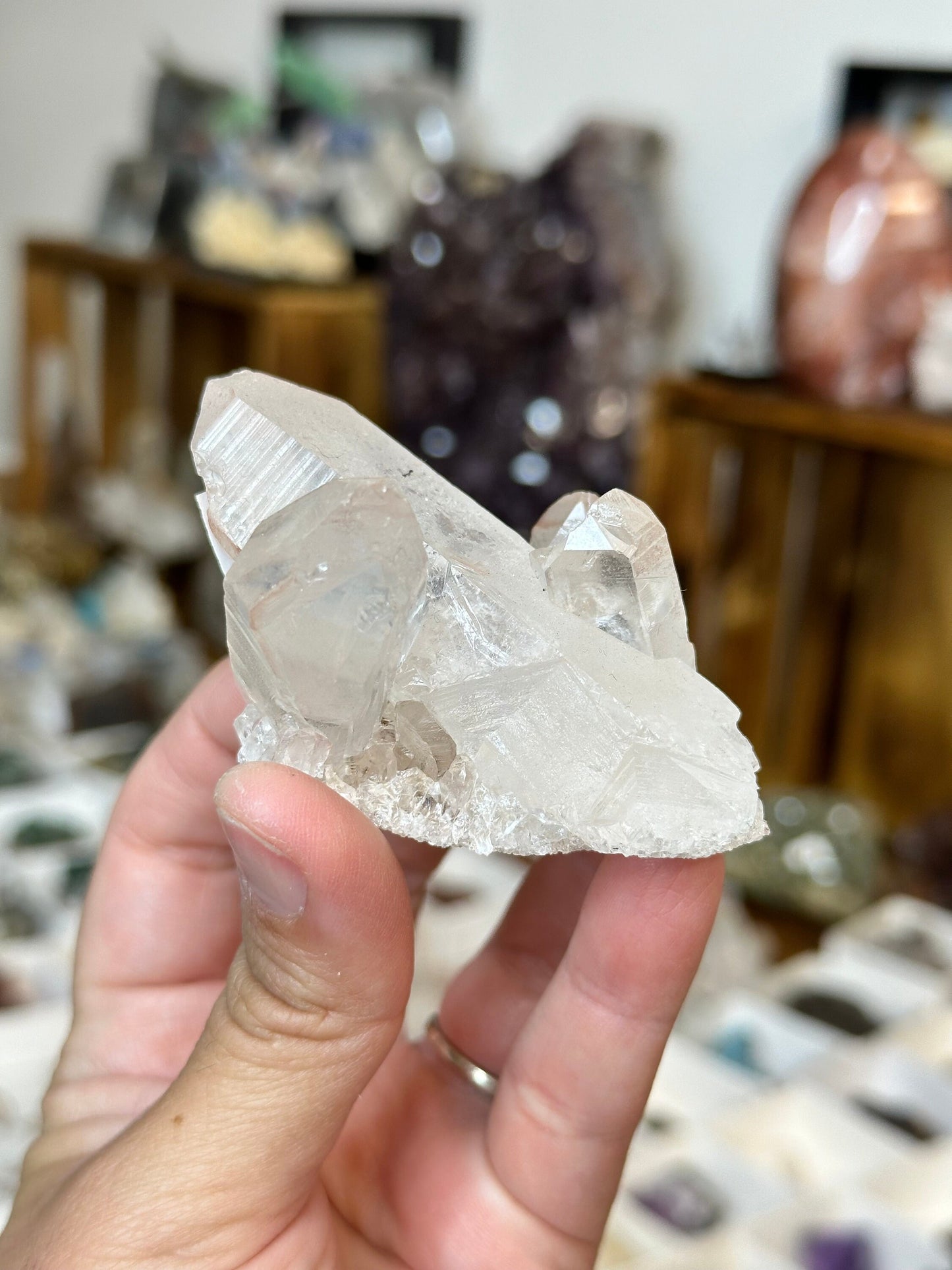 Pink Himalayan Quartz cluster
