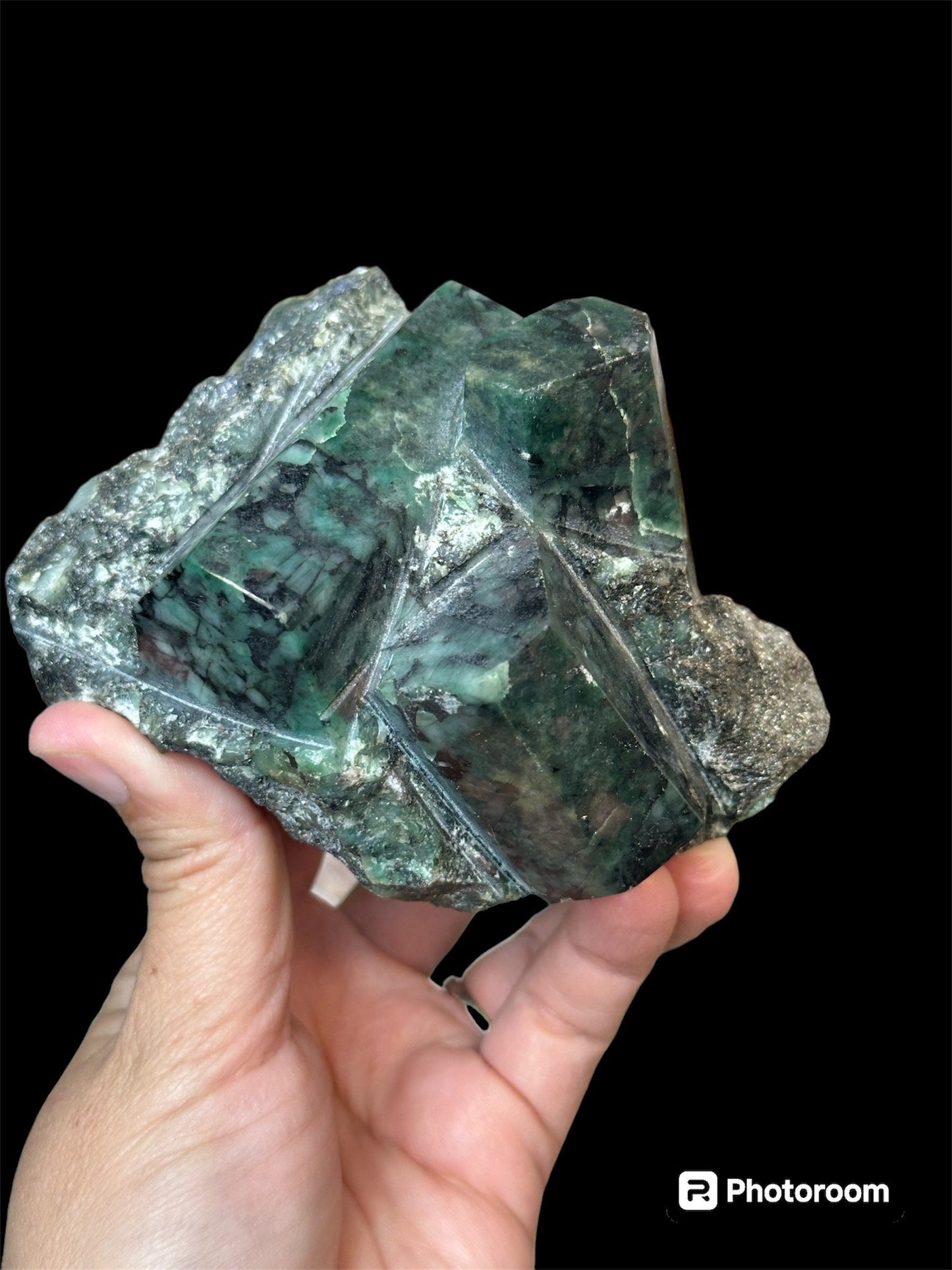 Rough Emerald Stone statement piece 744grams