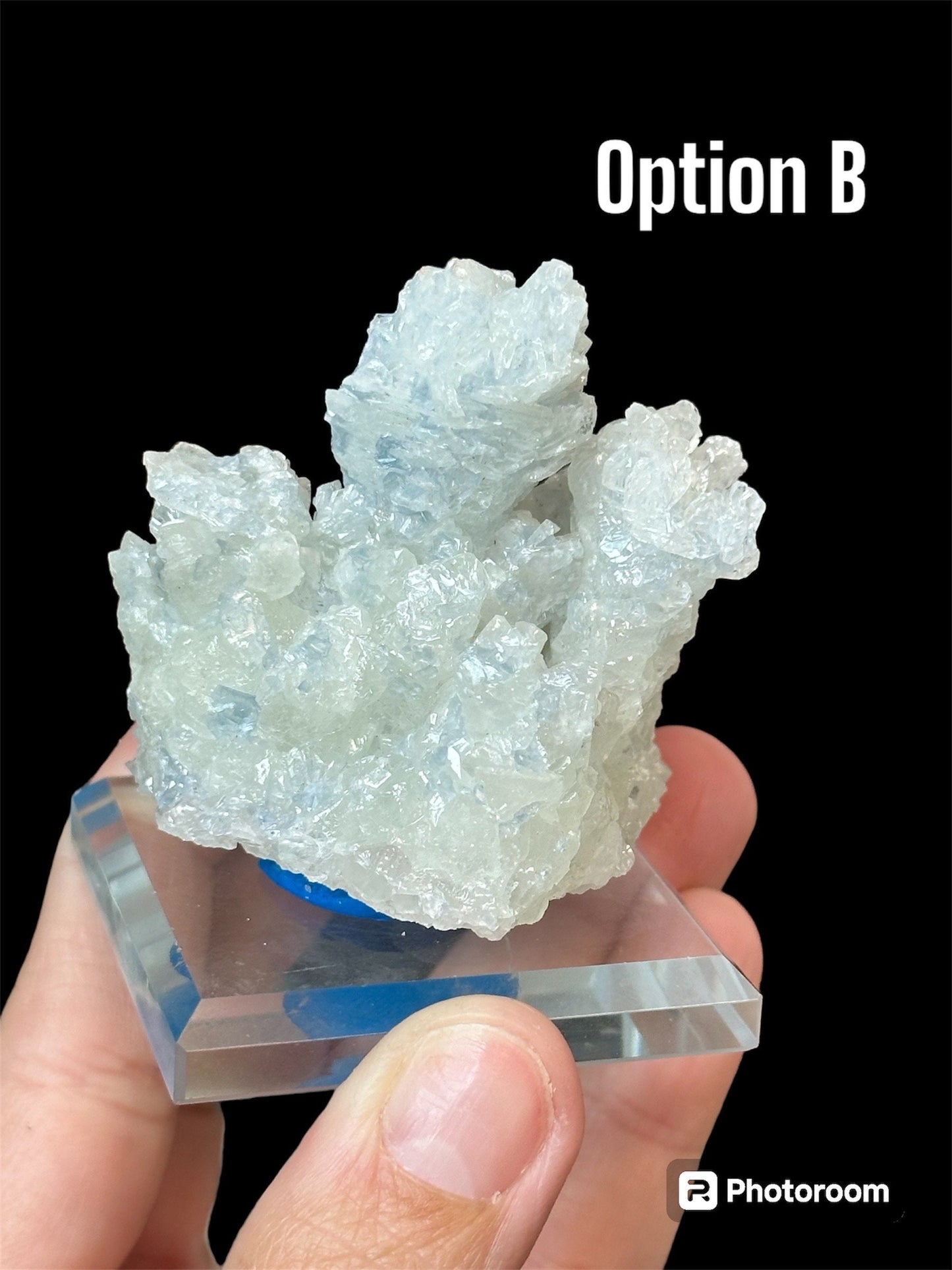 Crystalized Blue aragonite ~ Mexico