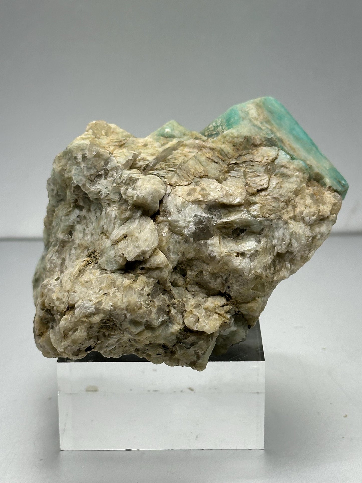 Lake George Amazonite & Smoky Quartz Point – Natural Crystal Combination