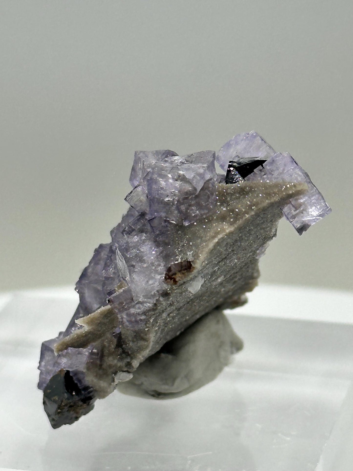 Purple cubic Fluorite and Sphalerite Elmwood Mine, Smith County Tennessee, USA