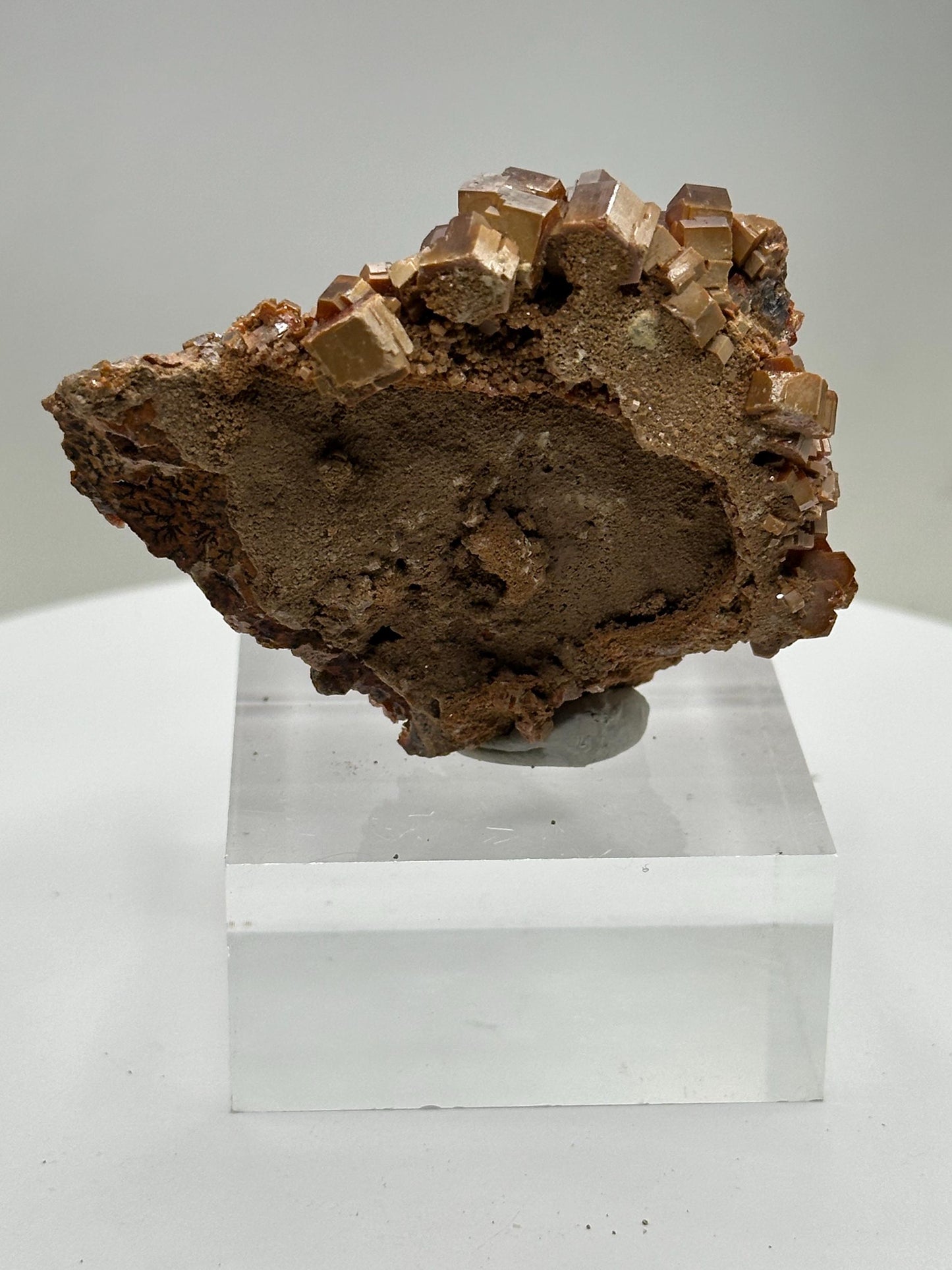 Red Vanadinite on Matrix, Mibladden Morocco