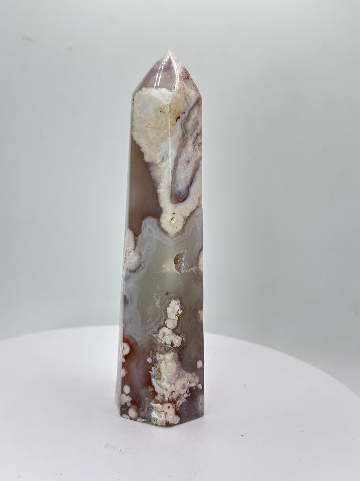 Flower Agate obelisk, Madagascar