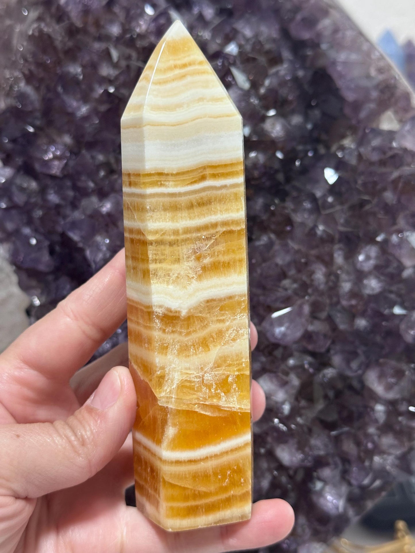 Orange Calcite Tower