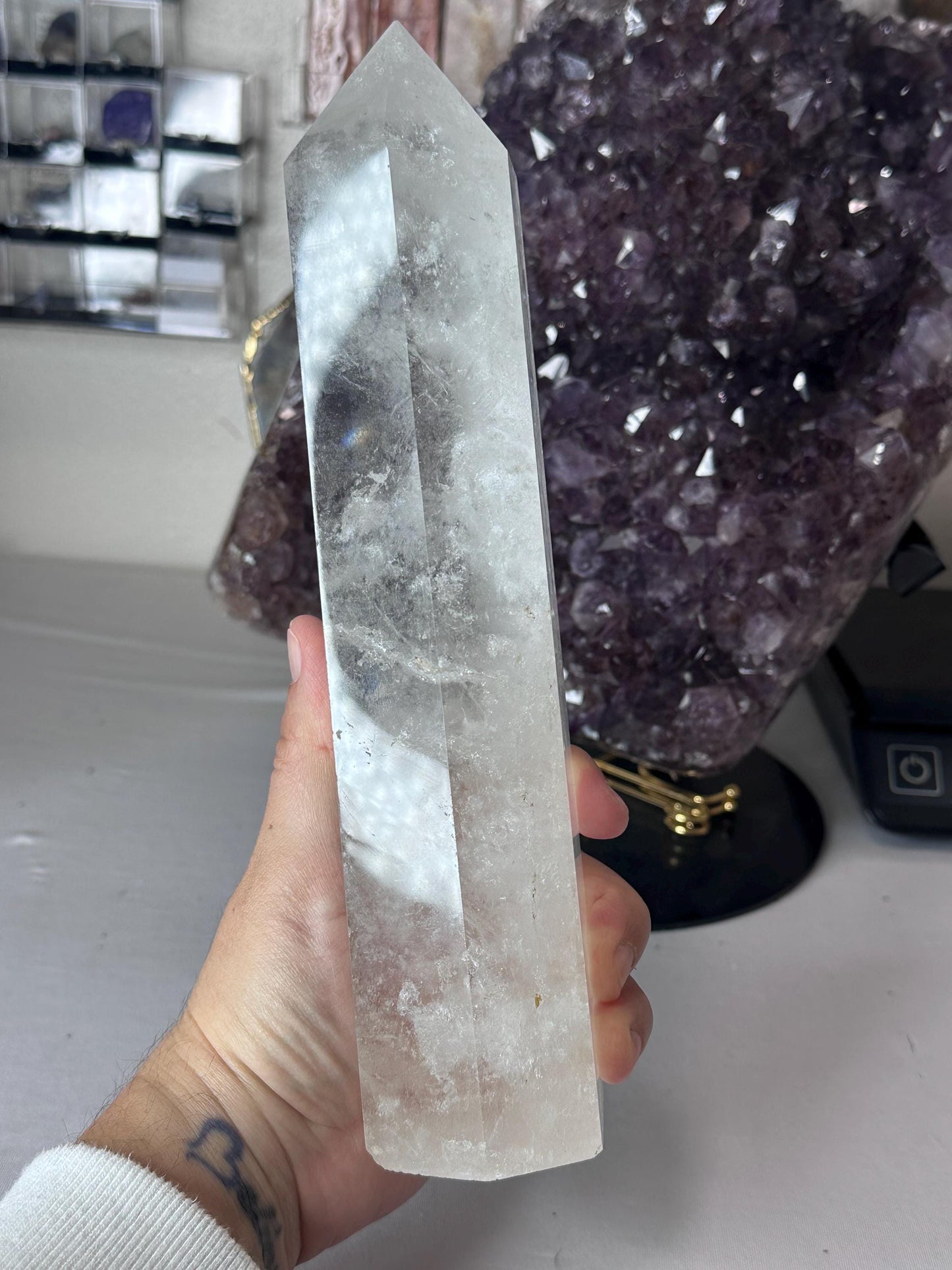 XL Clear Quartz Crystal Tower, Brazil 1.4kg