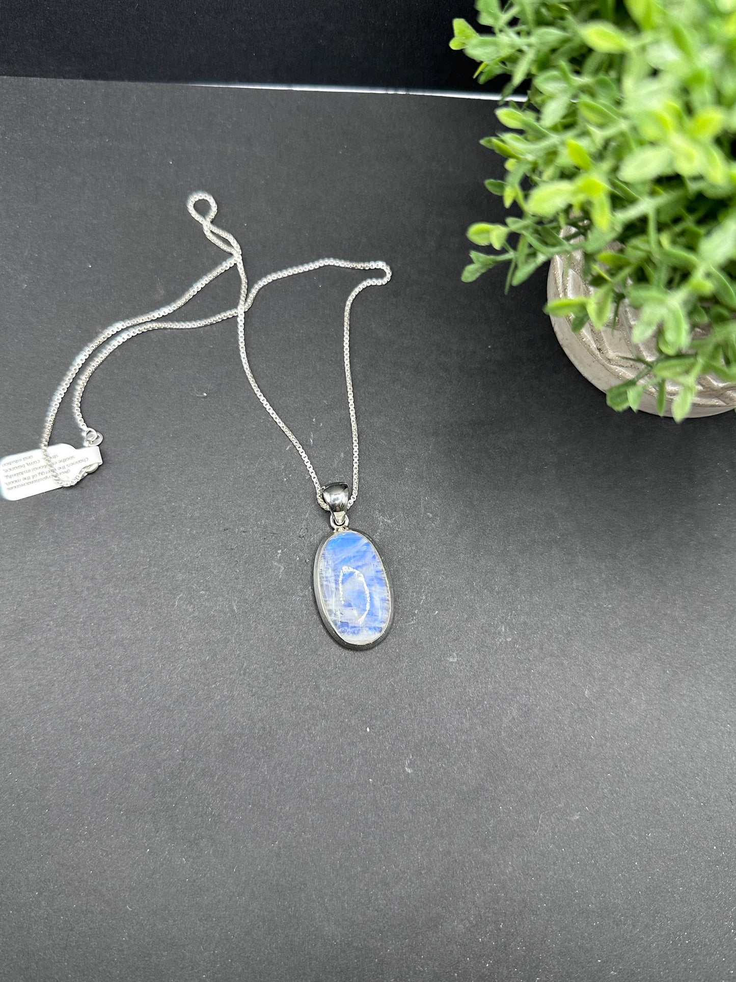 Rainbow Moonstone Pendant, 925 Sterling Silver, Gemstone Silver Pendant, Crystal jewelry