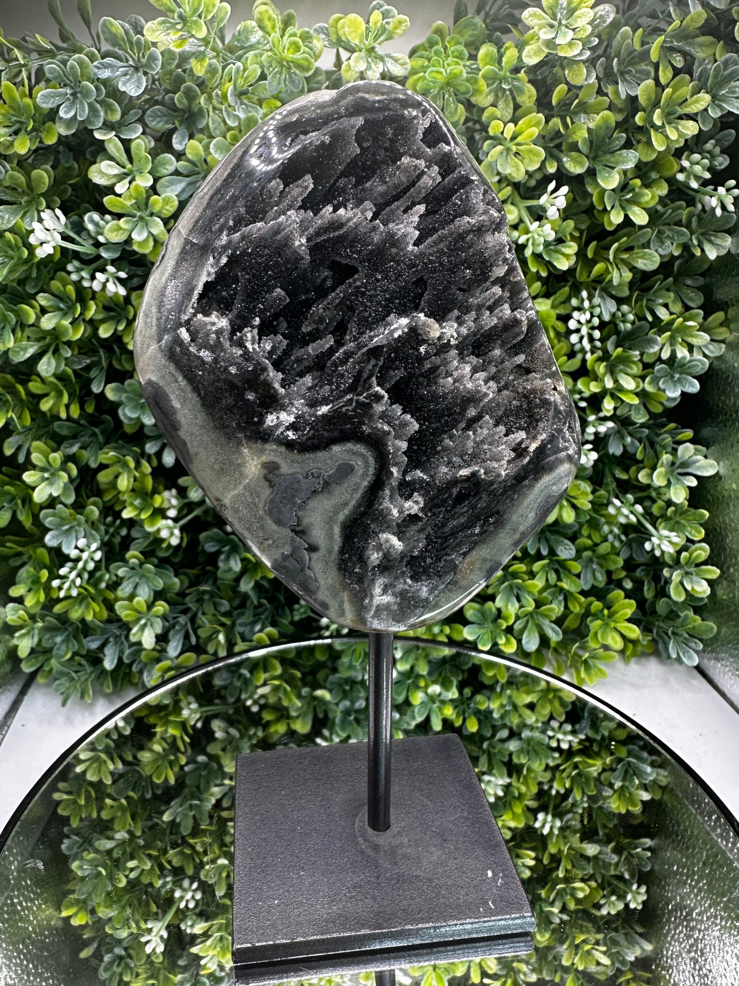 Galaxy Amethyst on Metal stand (Uruguay)