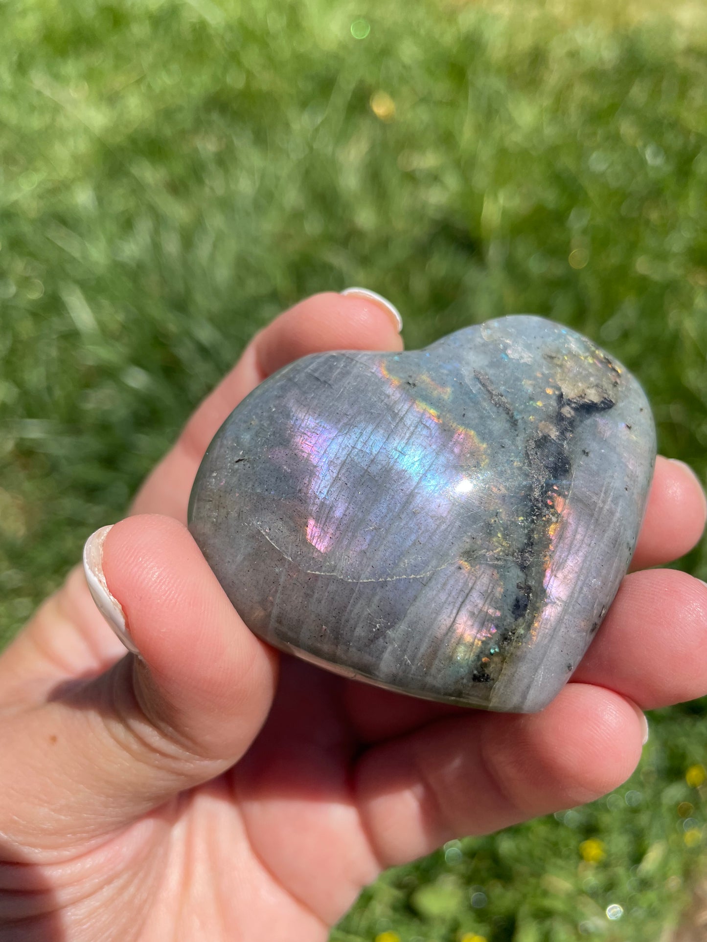 Labradorite hearts