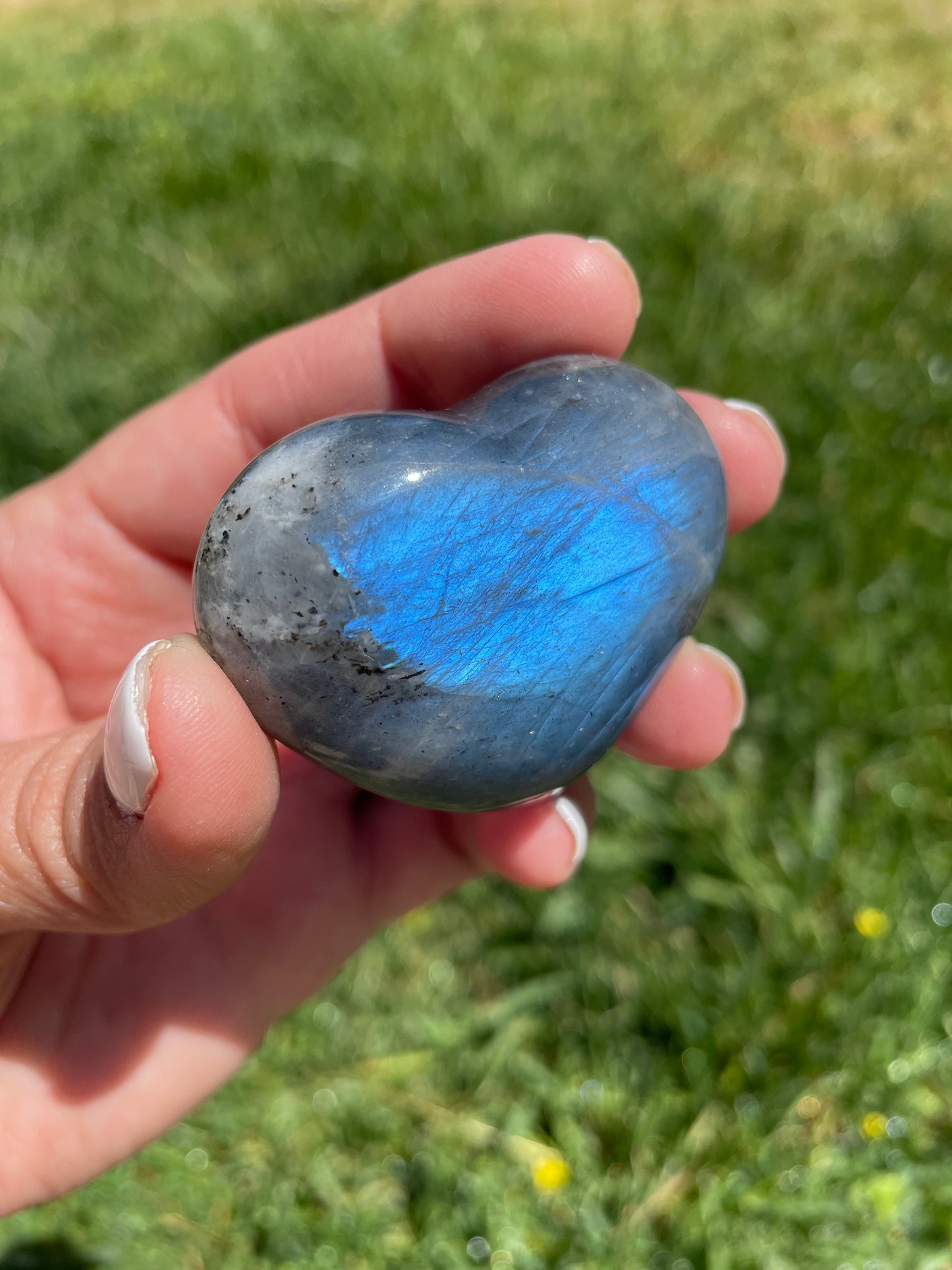 Labradorite hearts