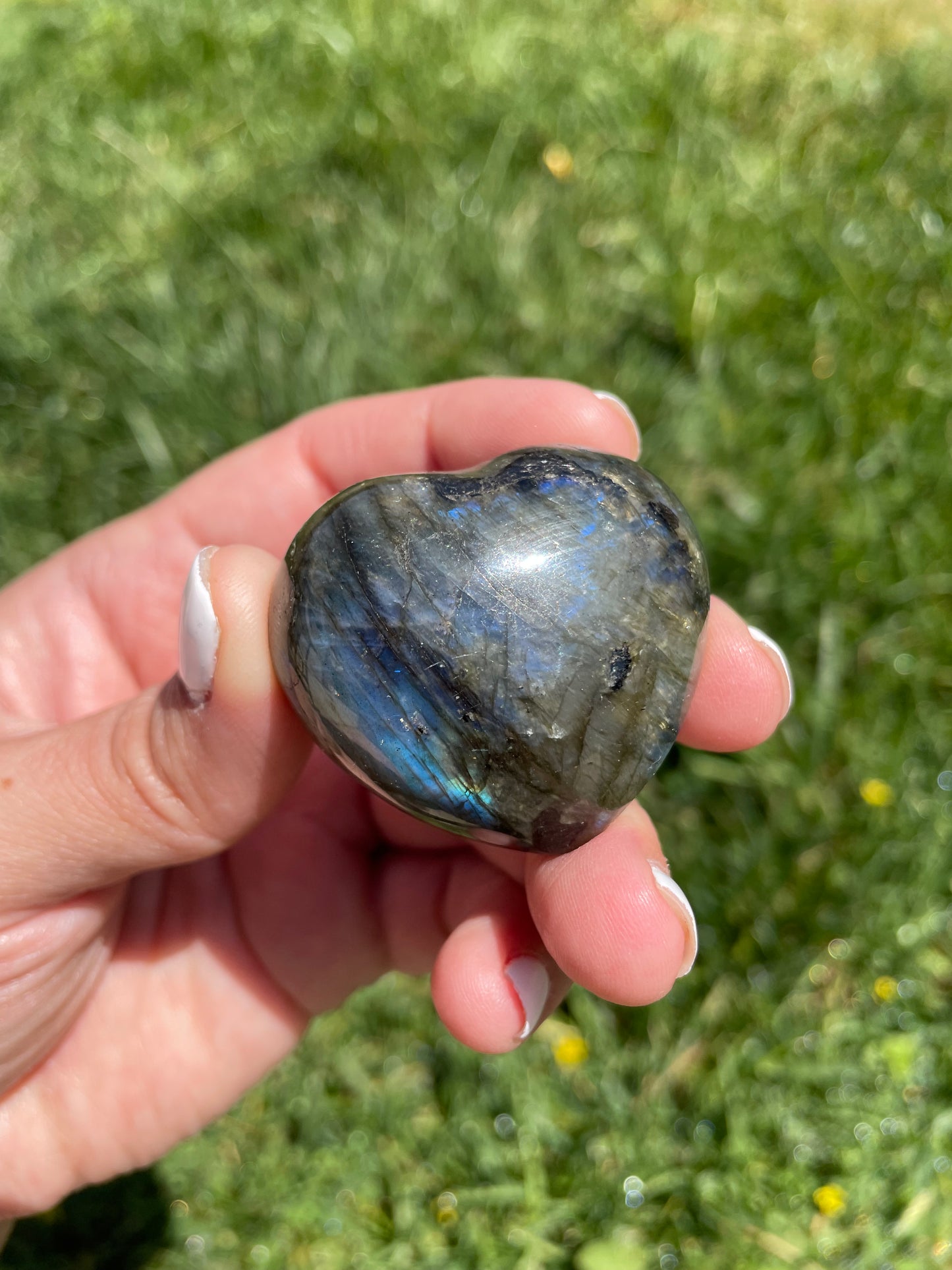 Labradorite hearts