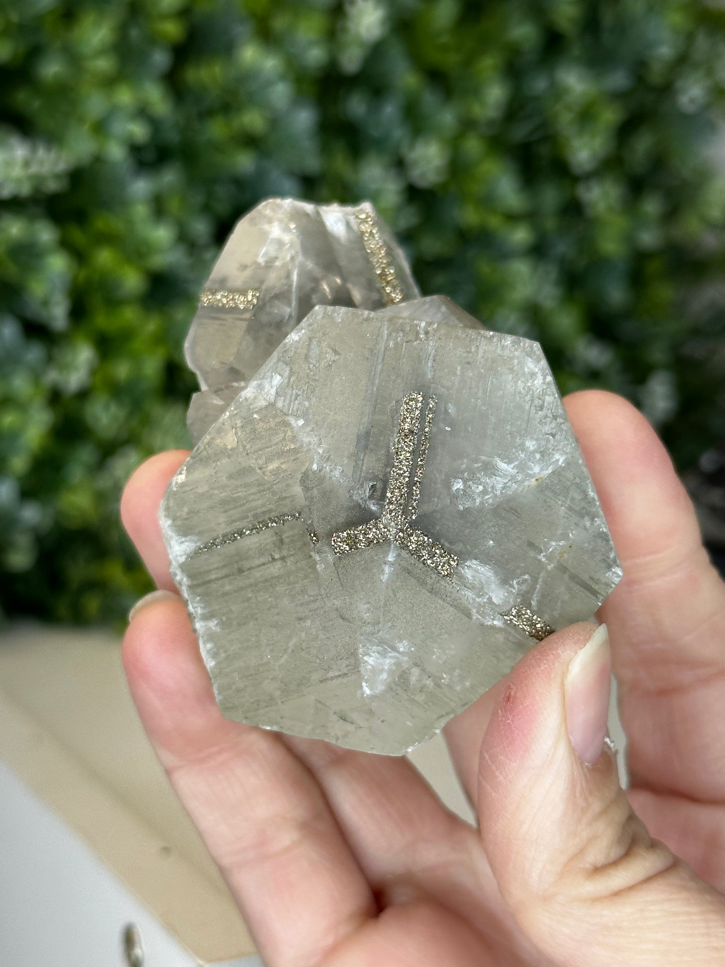 "Benz" Calcite with Pyrite inclusions 179grams