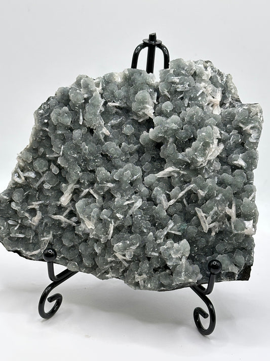 Druzy Chalcedony with Stilbite blades, India
