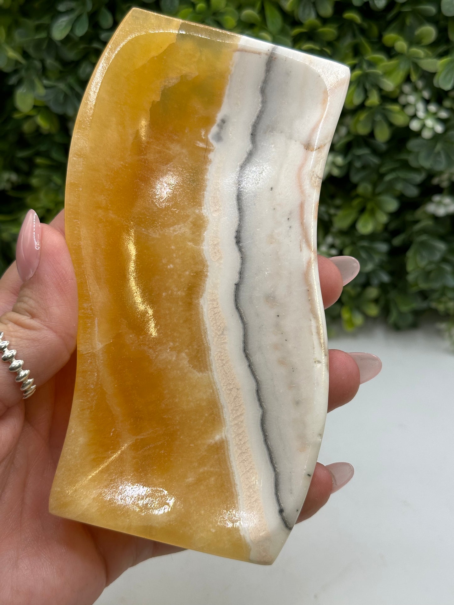 Orange calcite Bowls