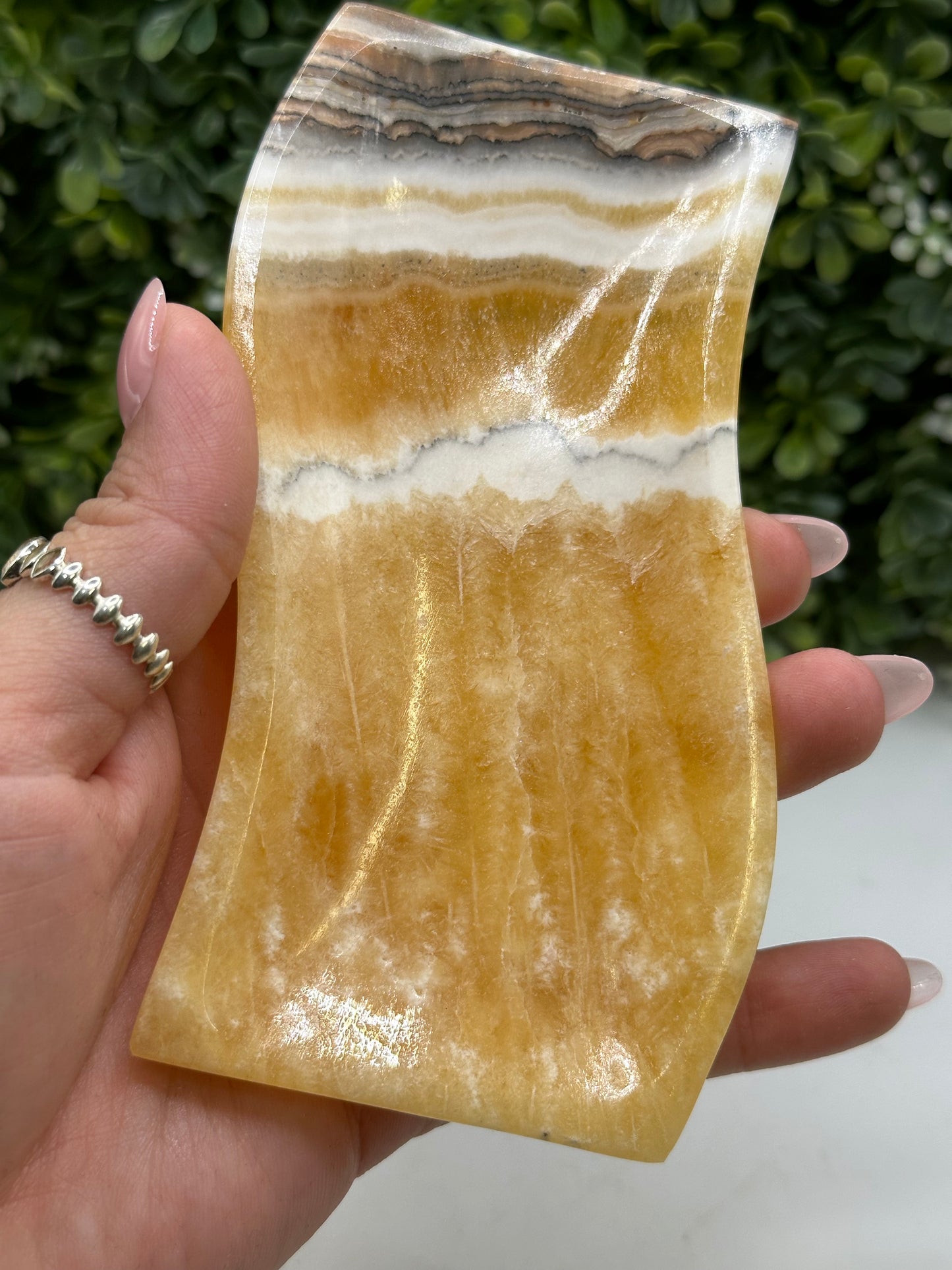 Orange calcite Bowls