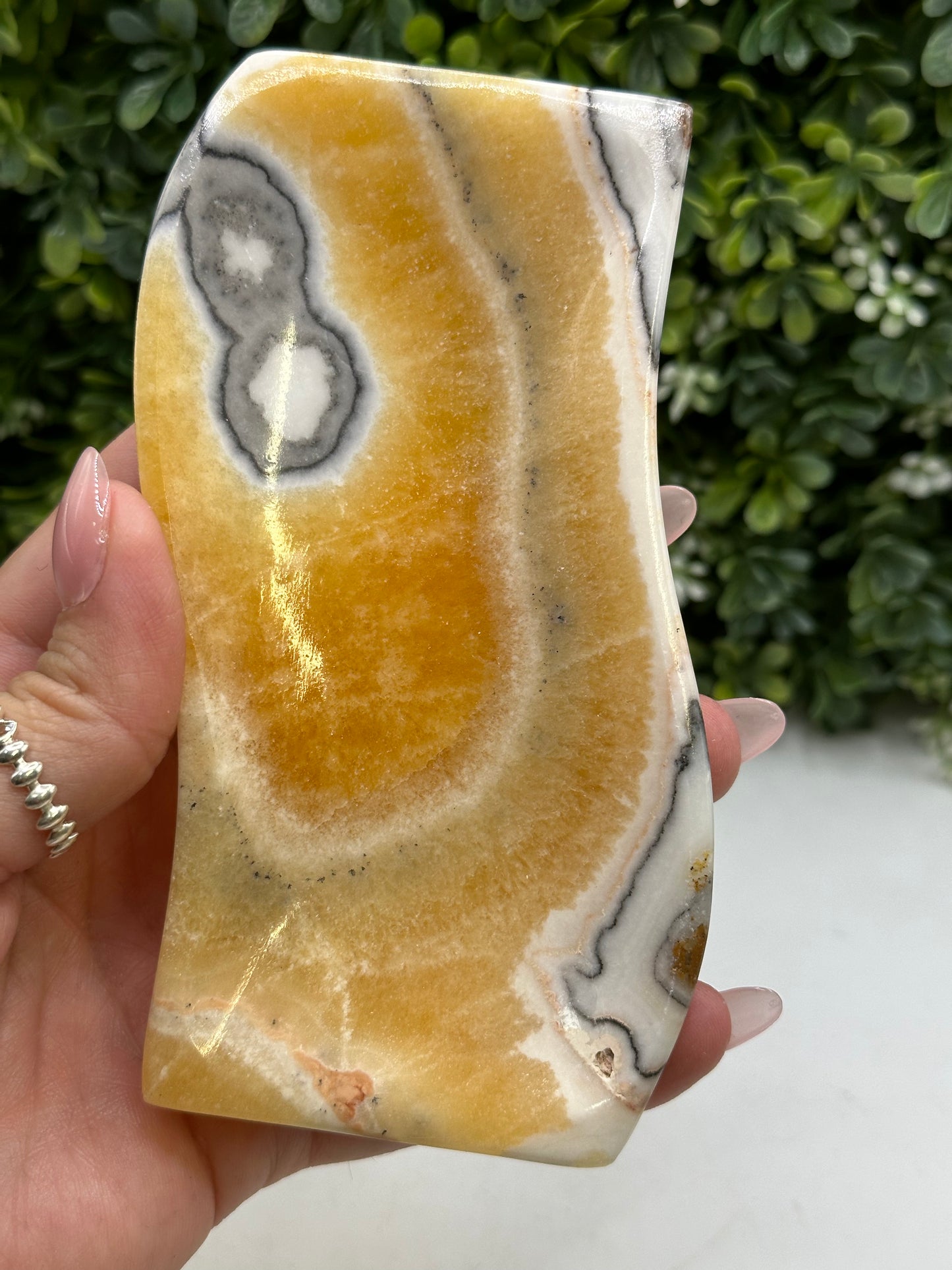 Orange calcite Bowls