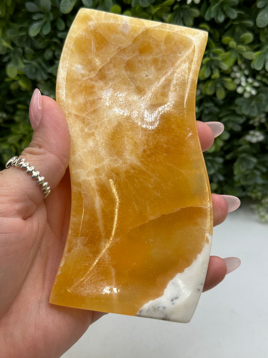 Orange calcite Bowls