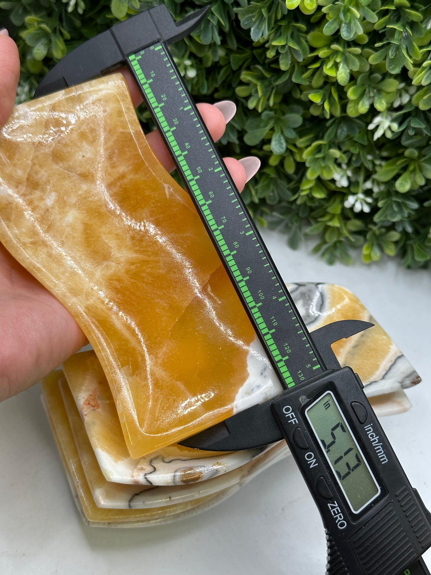 Orange calcite Bowls