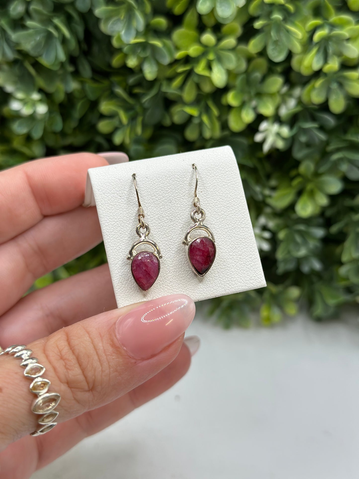 Ruby Earrings in S925 setting
