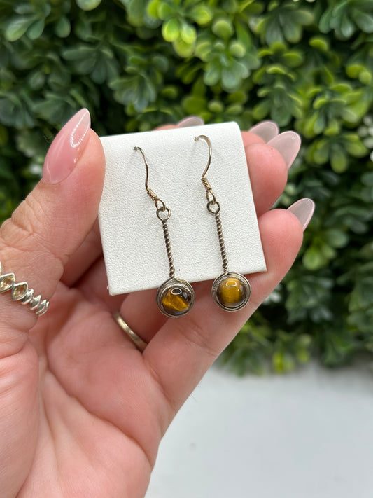 Tigers eye earrings S925