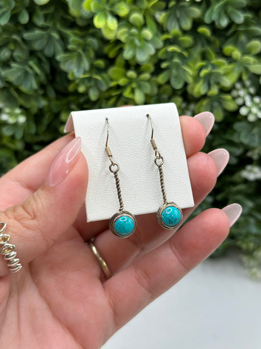 Turquoise earrings S925