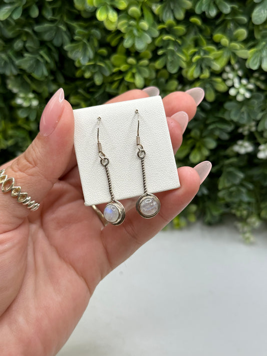 White Moonstone earrings S925