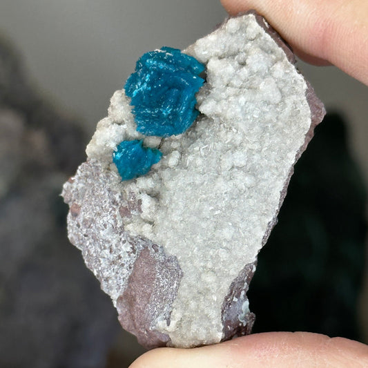 Natural Blue Cavansite Flower Cluster – Collector’s Mineral from India