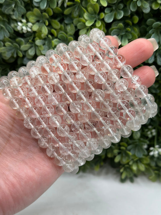 Clear Quartz 8mm beaded crystal bracelet