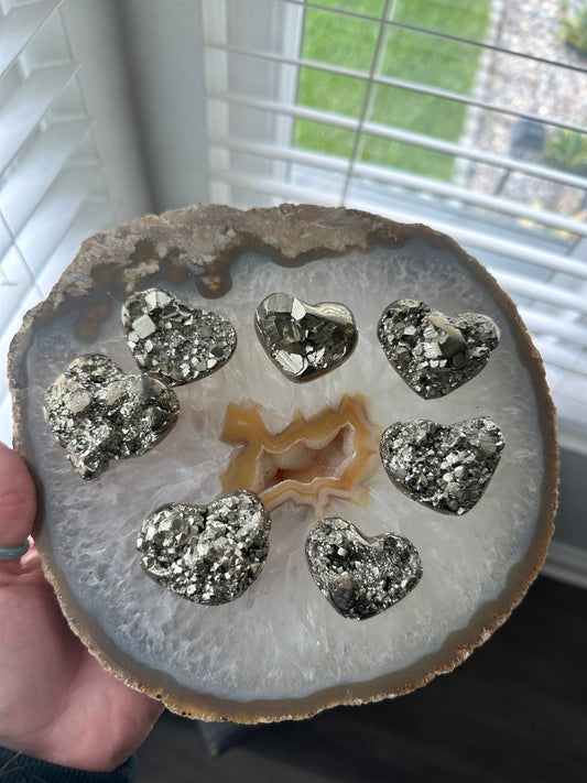 Pyrite Hearts from Peru