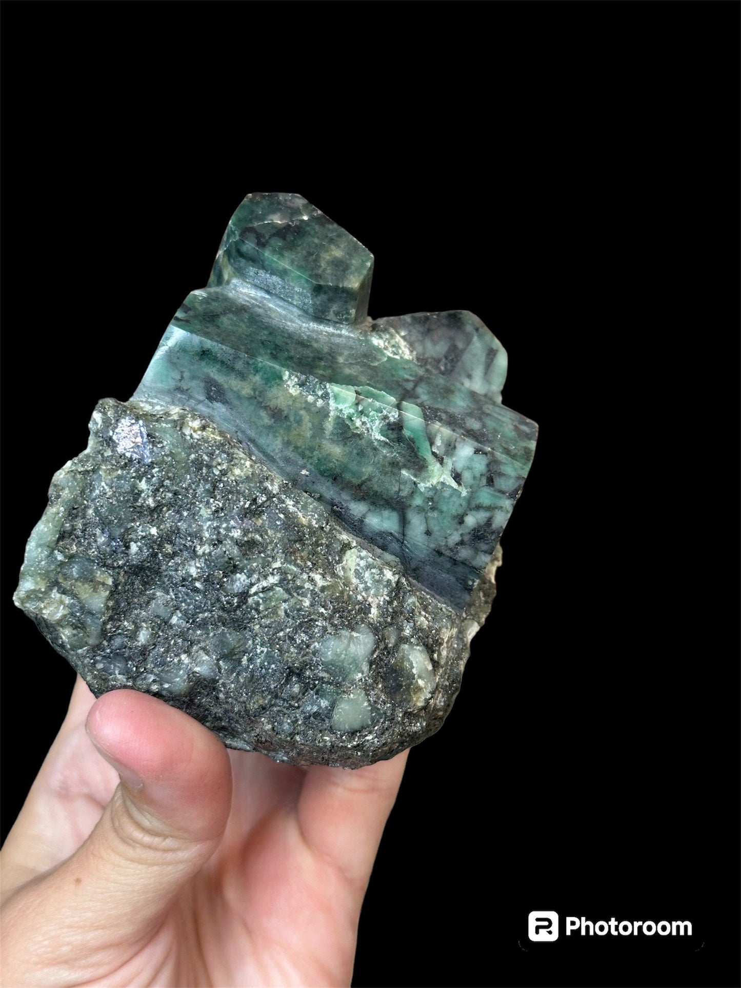 Rough Emerald Stone statement piece 744grams
