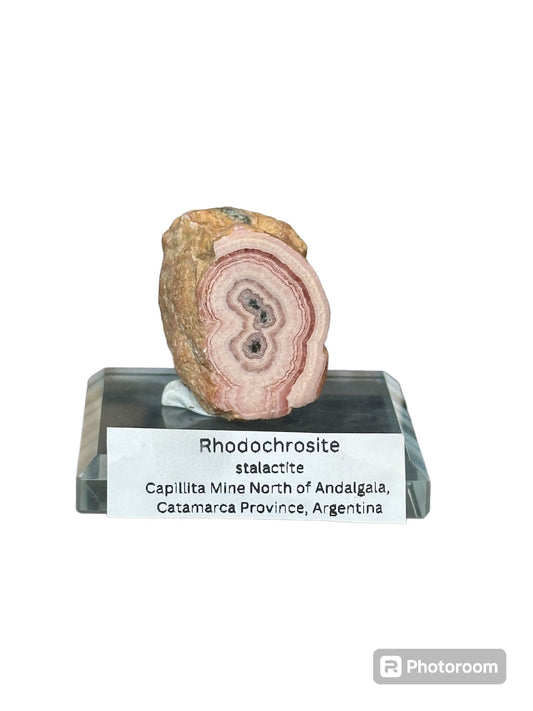 Rhodochrosite Stalactite Thumbnail ~ Argentina