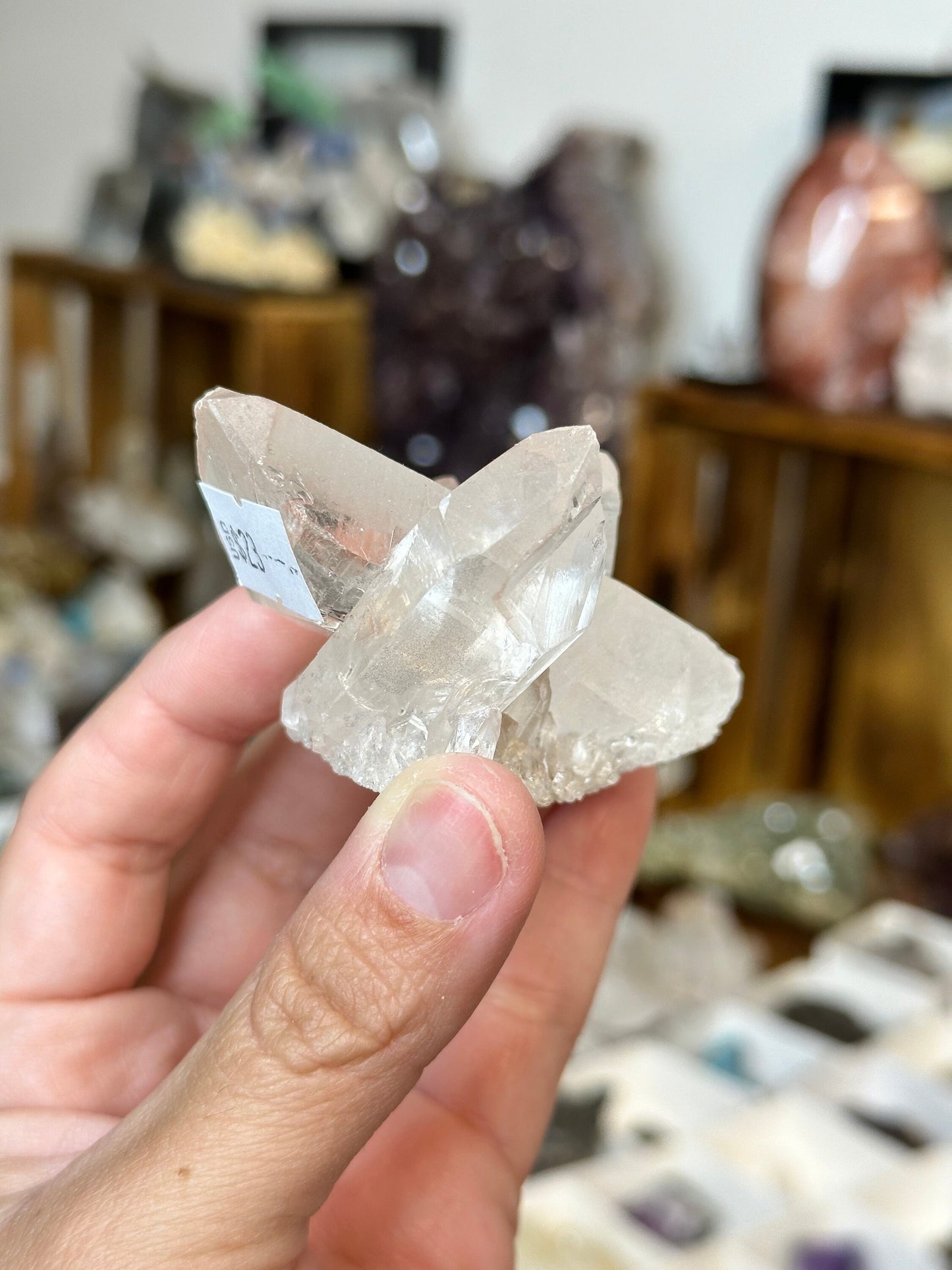 Pink Himalayan Quartz cluster