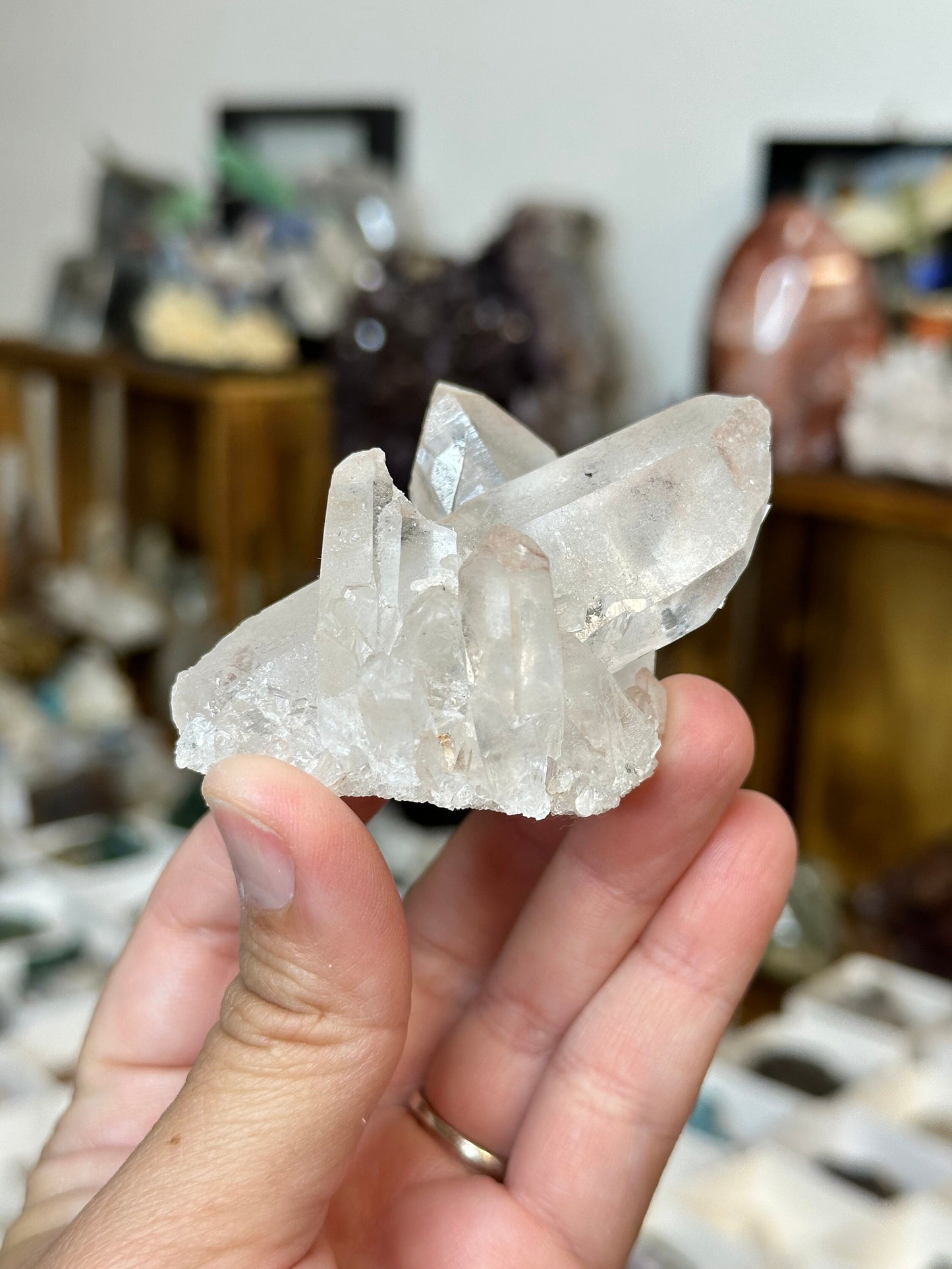 Pink Himalayan Quartz cluster