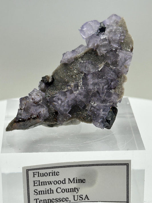 Purple cubic Fluorite and Sphalerite Elmwood Mine, Smith County Tennessee, USA