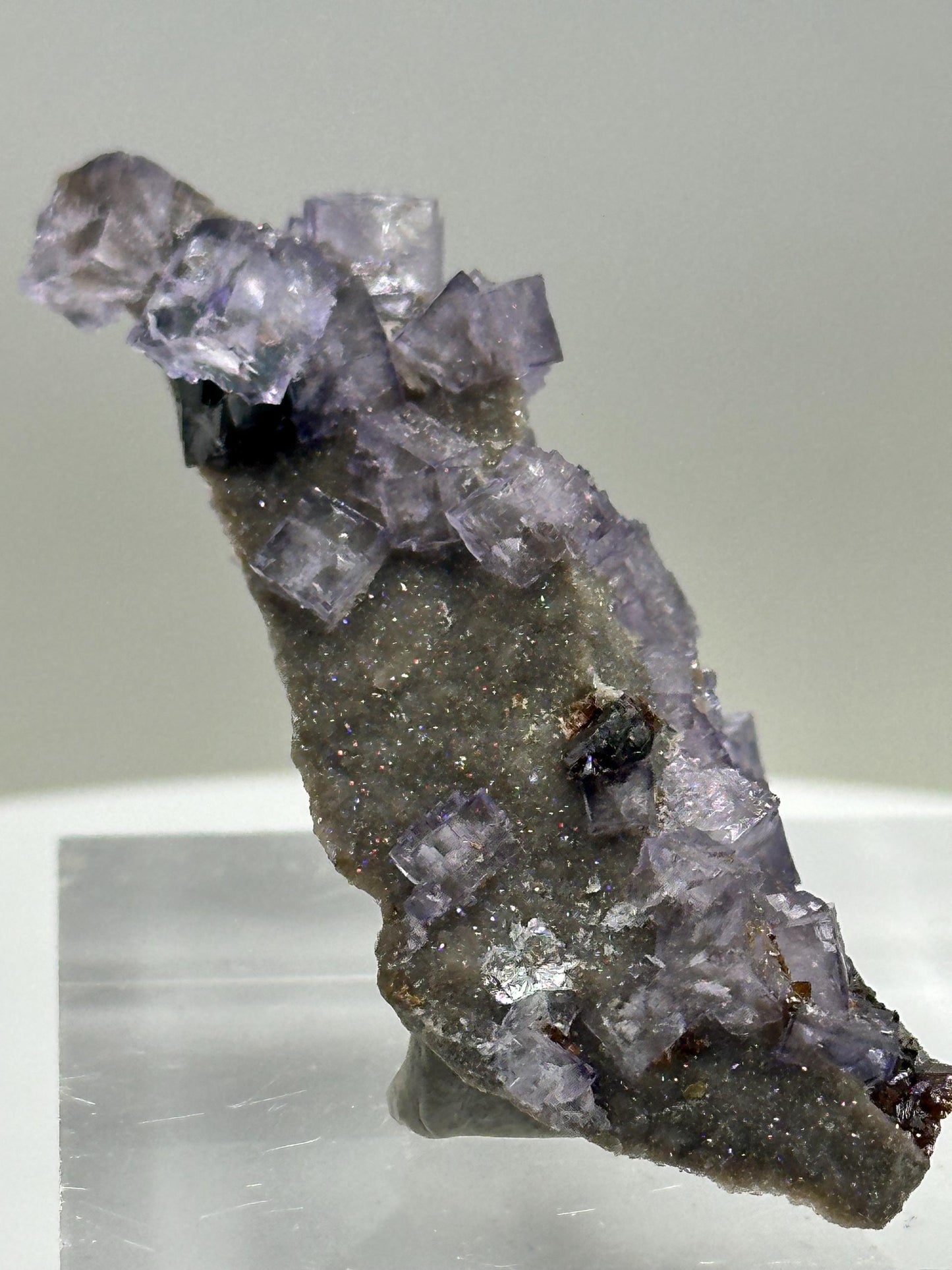 Purple cubic Fluorite and Sphalerite Elmwood Mine, Smith County Tennessee, USA
