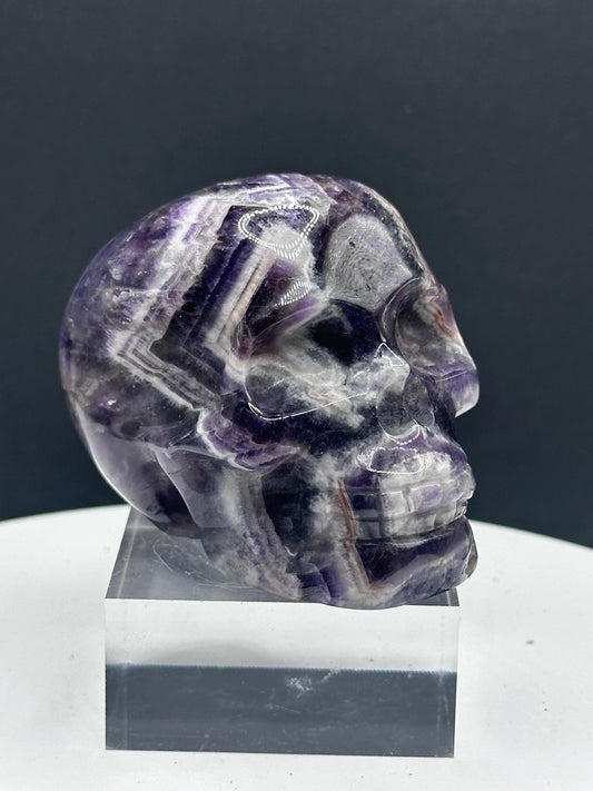 Dream Amethyst Crystal Carved Skull