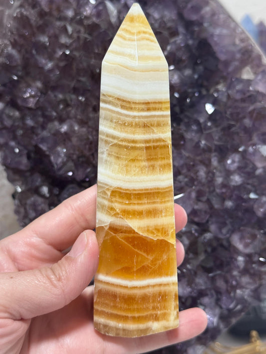 Orange Calcite Tower